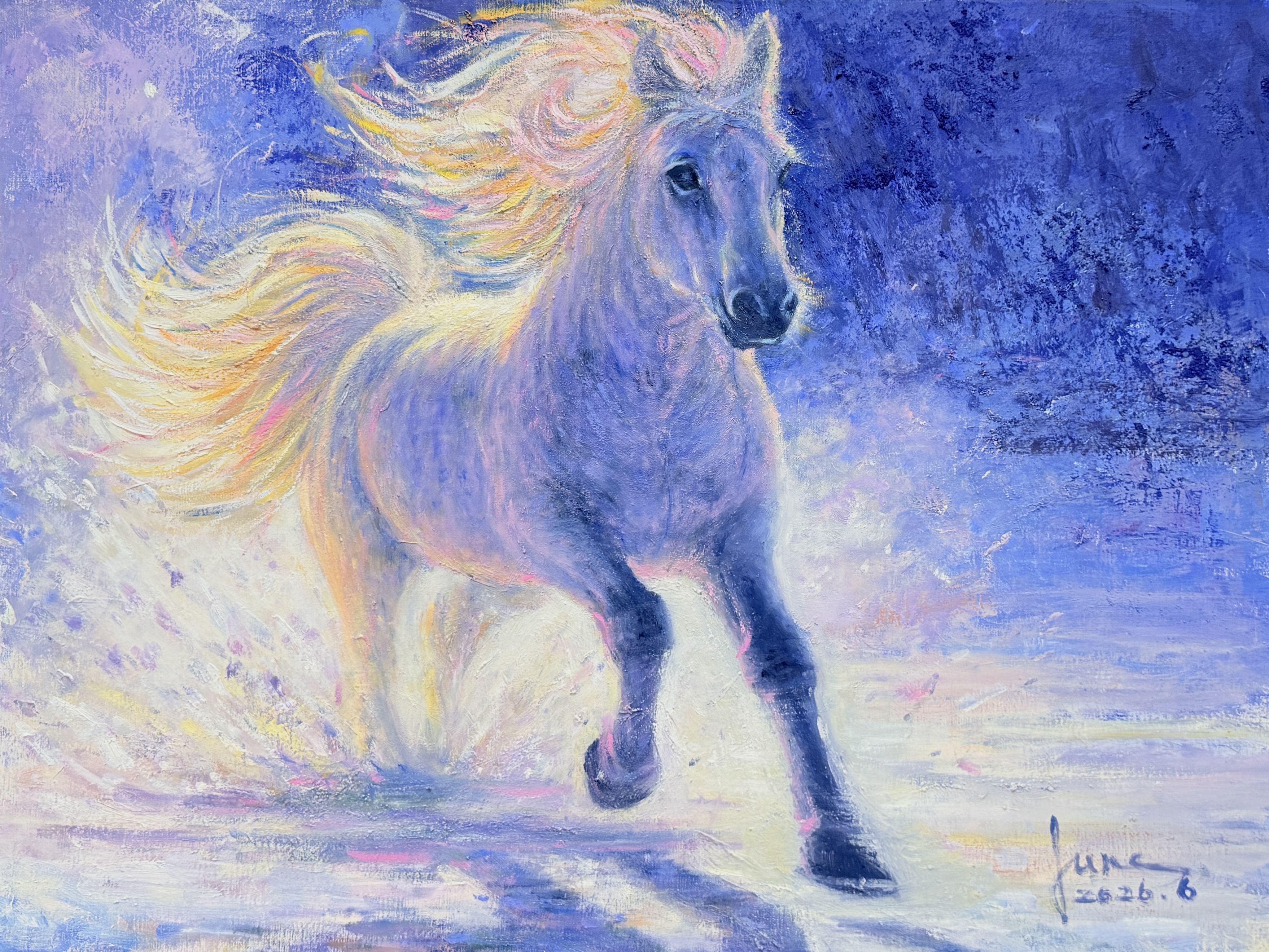 段逸君作品《逆光奔馳》