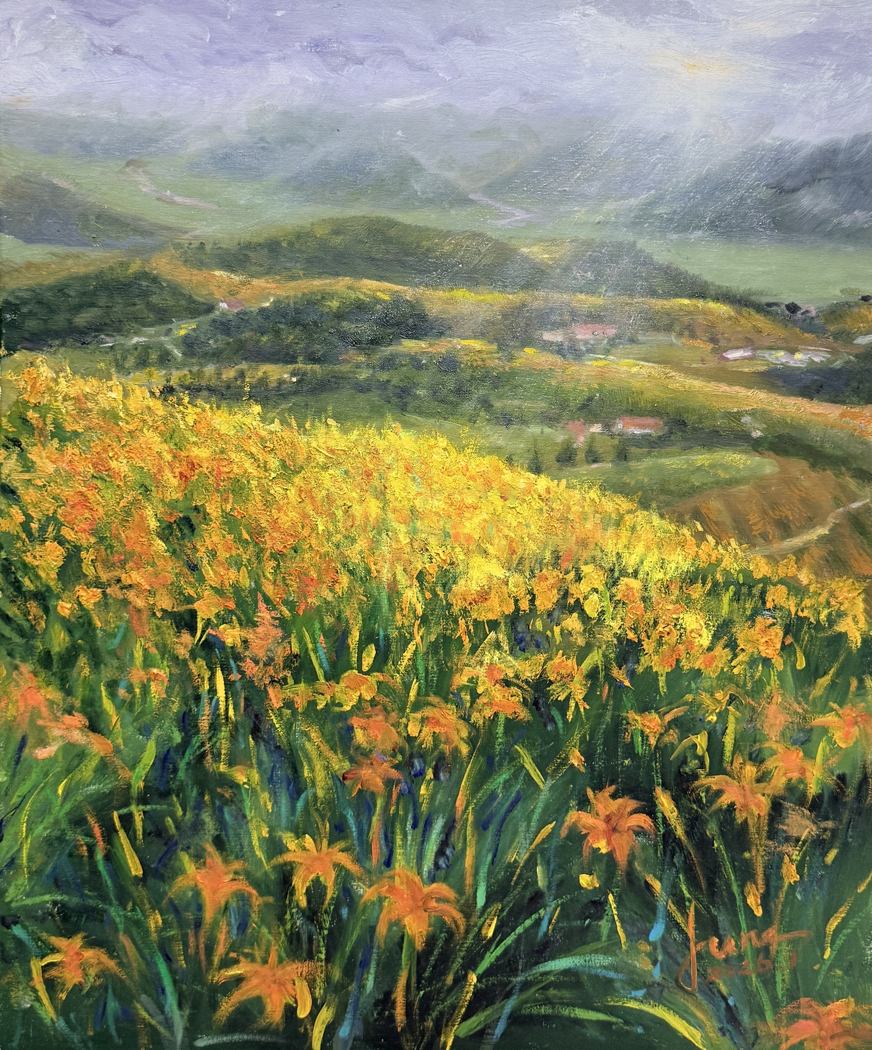 段逸君作品《雨後初晴六十石山》